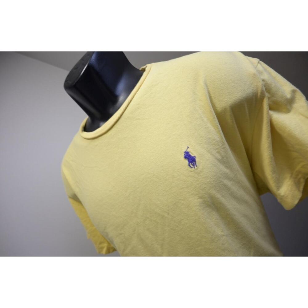 Polo Ralph Lauren Tee‎ Shirt Short Sleeve Classic Fit Yellow Mens Sz Large